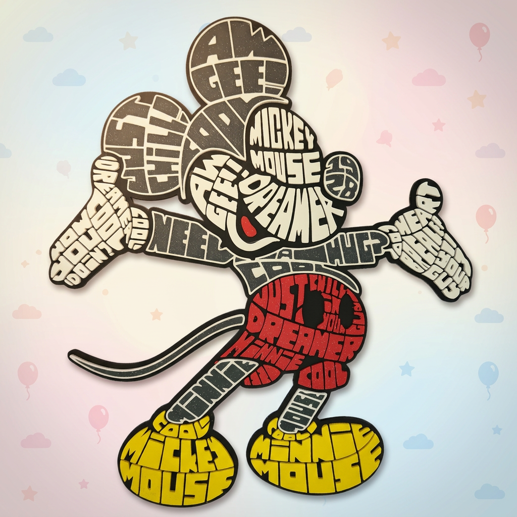 Mickey Mouse - Caligrama