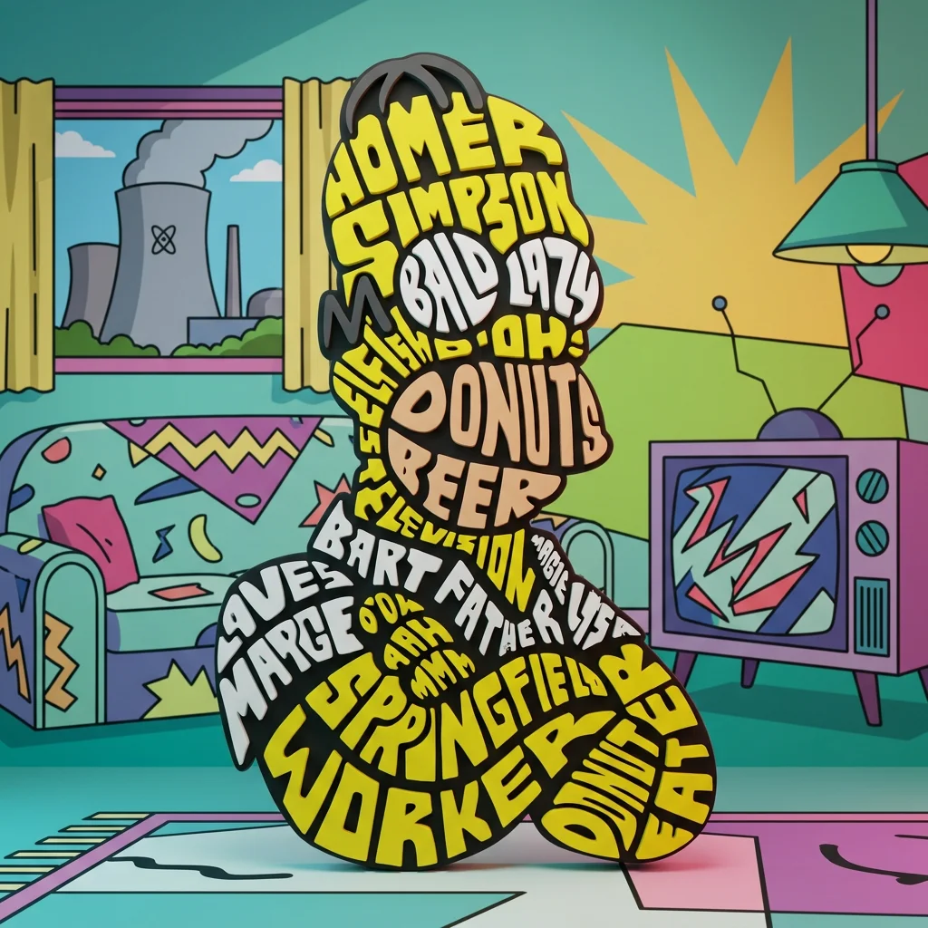 Homer Simpson - Caligrama